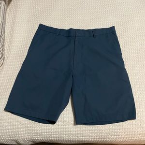 2 Peter Millar Summer Comfort Shorts Size 34 9” inseam, Navy and Tan/Khaki